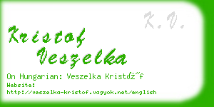 kristof veszelka business card